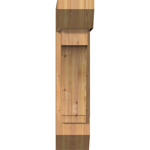 Imperial Slat Smooth Bracket W/ Offset Brace, Western Red Cedar, 7 1/2W X 20D X 32H